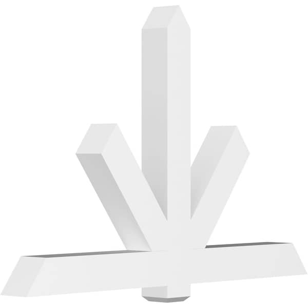 Ekena Millwork Kennewick Architectural Grade PVC Gable Bracket, 72"W x 48"H x 6"D x 6"F, 16/12 Pitch GBP072X48X0606KEN00 - main